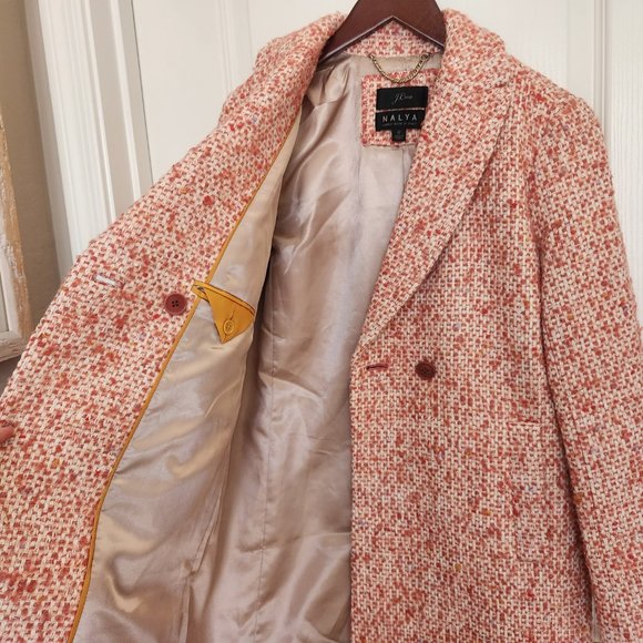 J. Crew Daphne Topcoat in Italian Tweed Faded Guava Size 0 pink barbie - Picture 9 of 15